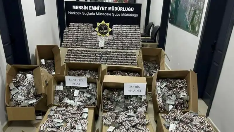 Mersin'de Uyuşturucu İle Mücadelede Tarihi Ele Geçirme: 387 Bin Hap