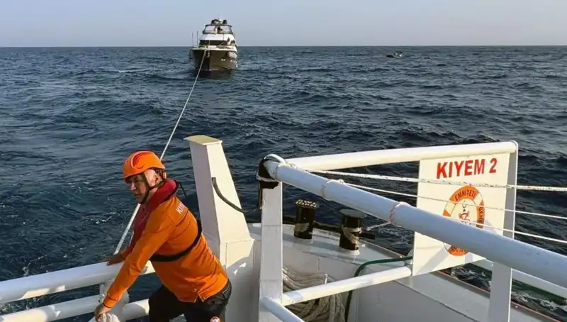 Marmaris Açıklarında Sürüklenen Tekne Dramı: Kurtarıldı!