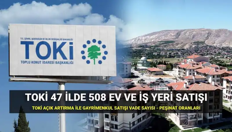 TOKİ'nin 508 Konut ve İş Yeri Satışı İçin Açık Artırma Tarihleri Açıklandı
