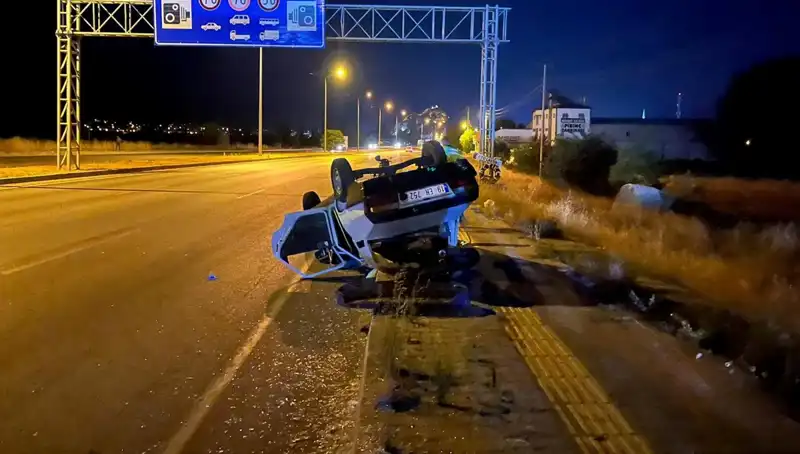 TIR Kazası: Otomobil Takla Attı, Korkutan Anlar Yaşandı